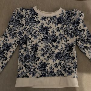 Janie and Jack puff sleeve floral sweatshirt size 7